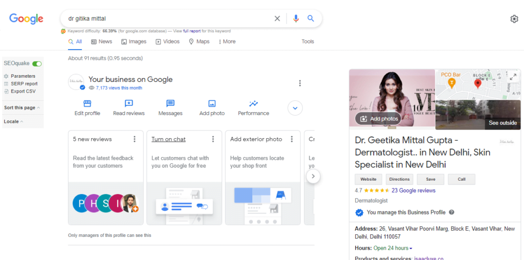 Doctors online presence