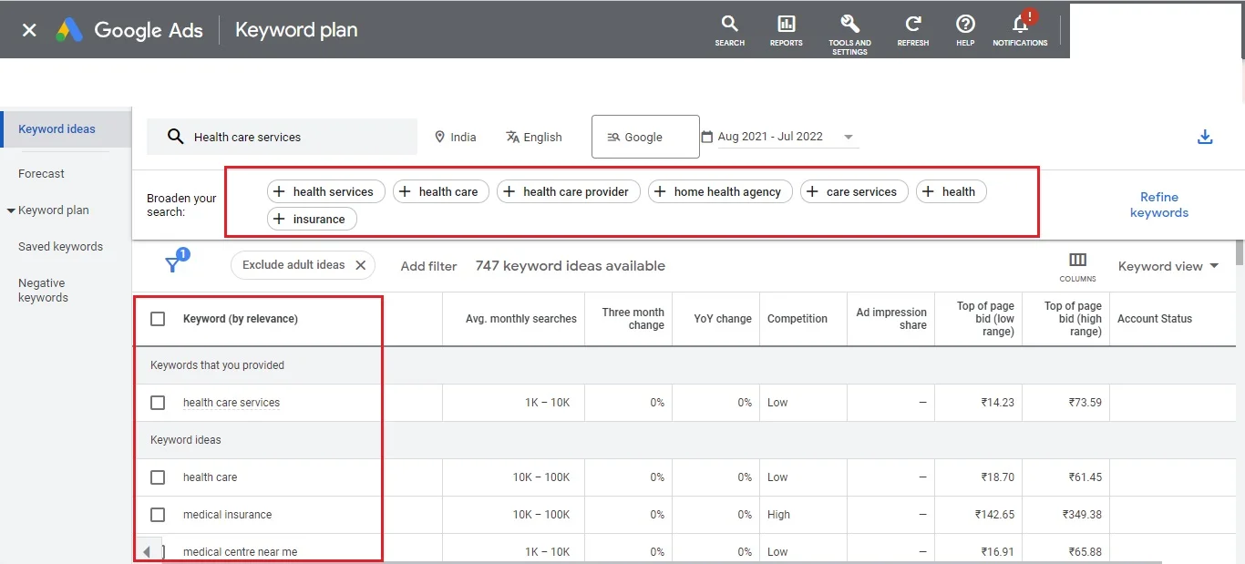 Keyword Research by Google Keyword Research by Google