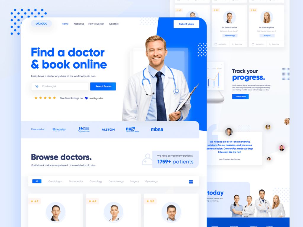 Medical practice website design and structure Medical practice website design