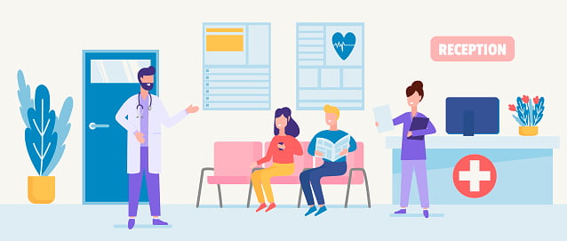 Patients visits in clinic for consultations Patients visits in clinics