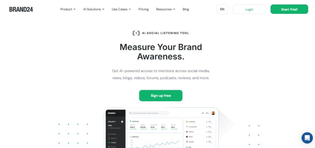 AI-powered social listening tool for brand awareness